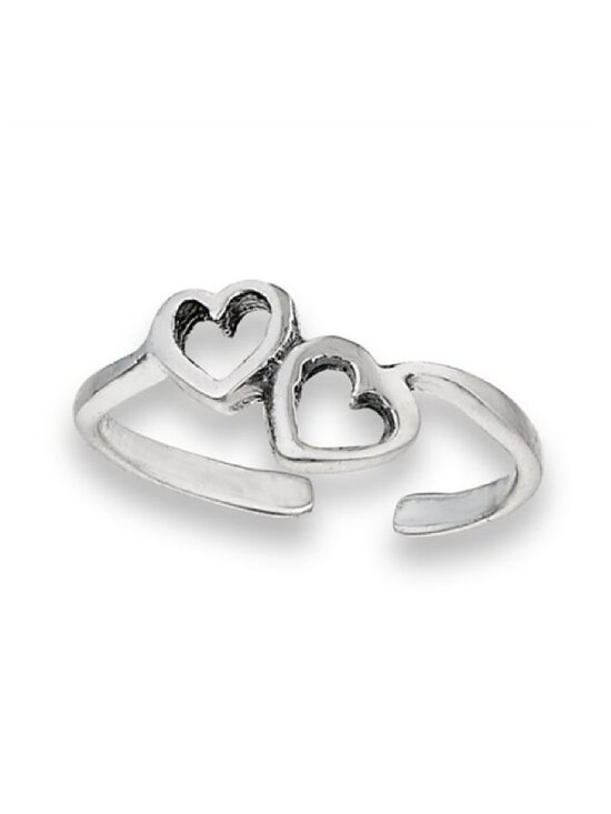 Artisan Jewelry - NWT- Sterling Silver (925) Double Heart Toe Ring